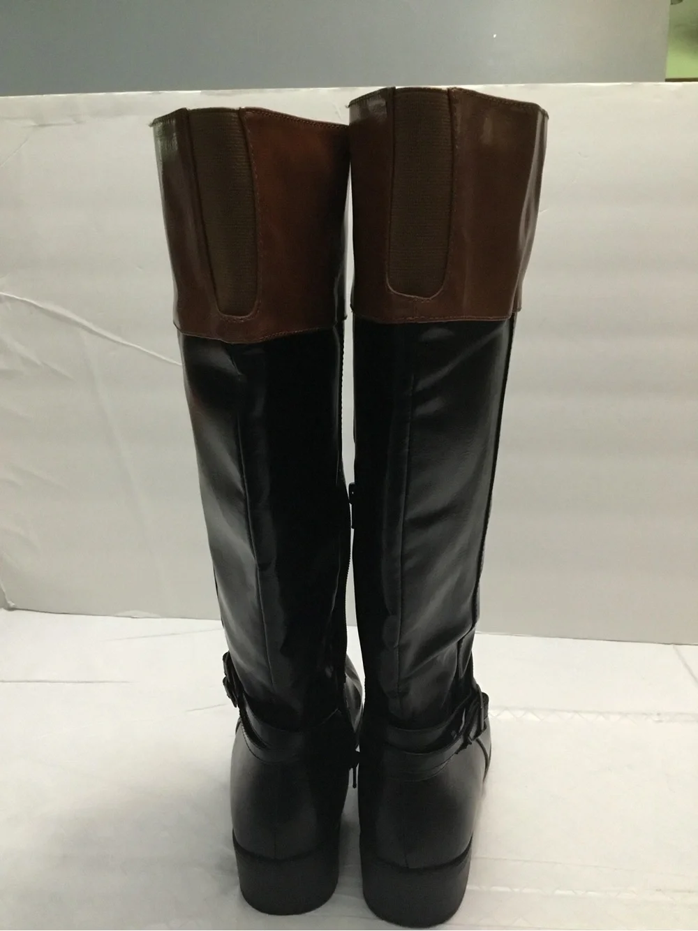 SO‎ Kohl's Two-Tone Black Brown Over-The-Knee Riding Boots Size 9.5